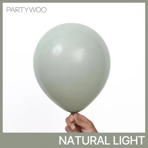 PartyWoo Dusty Green Balloons 140pcs Sage Olive Eucalyptus Green Boho Neutral Balloon Arch Kit 18 12 10 5 Inch | Jungle Woodland Theme Birthday Party Decorations thumbnail 3