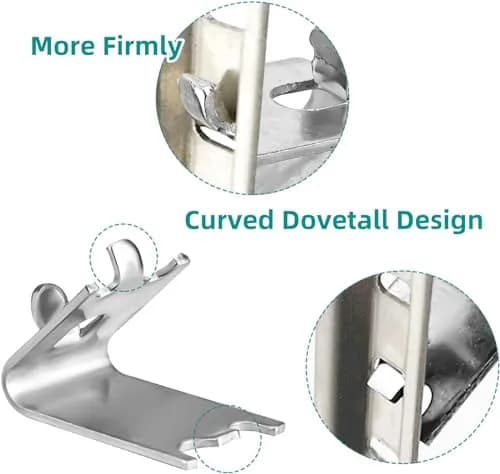 LOONGYOON 20 Pack Freezer Shelf Clips 28mm (1.10") | Stainless Steel Fridge Cooler Shelf Support Clips thumbnail 3