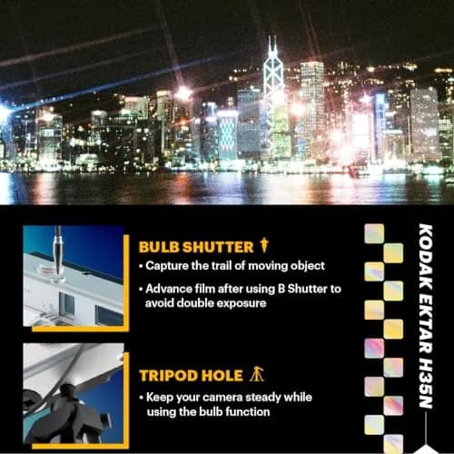 Kodak EKTAR H35N Half Frame Film Camera BT21 Edition, 110g (0.24 lb) | Built-in Star Filter & Bulb Function thumbnail 7
