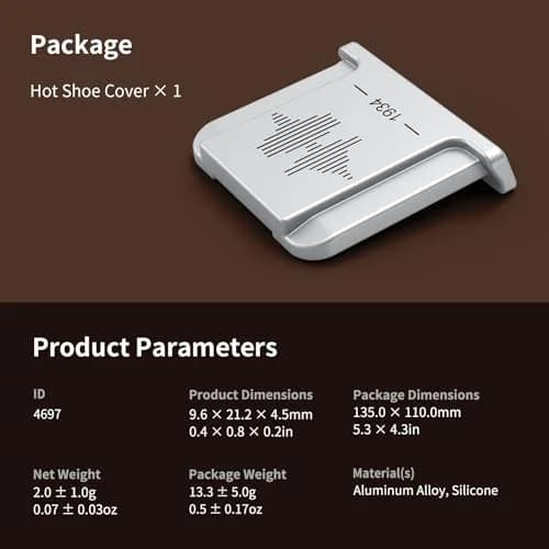 SmallRig Hot Shoe Cover for FUJIFILM Cameras (Silver) | Protects Hot Shoe, Anodized Aluminum Alloy thumbnail 7