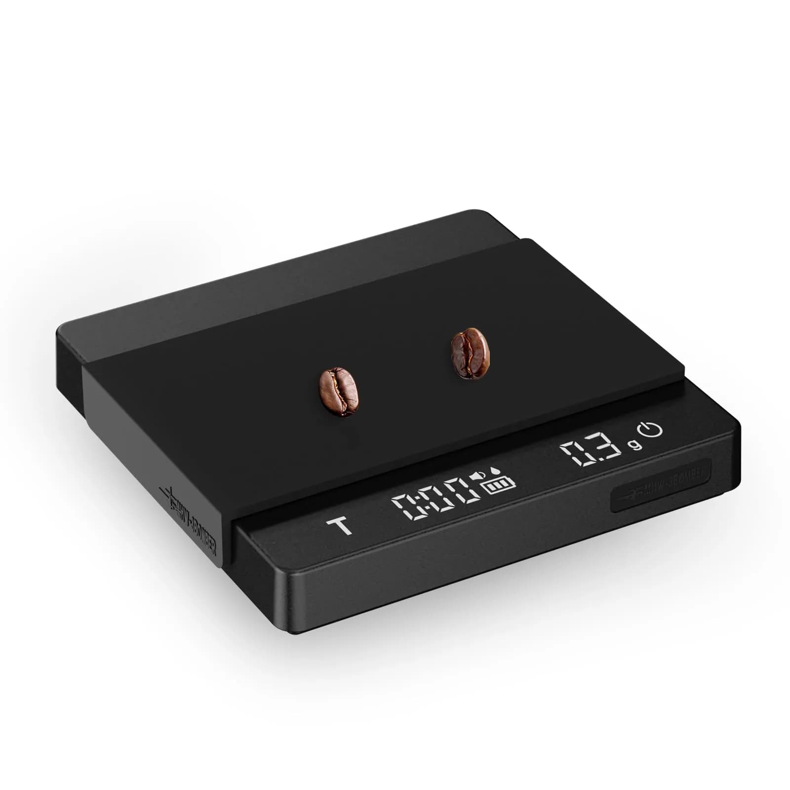 MHW-3BOMBER Mini Coffee Scale with Timer, Rechargeable Espresso Scale 2kg (4.4lb) | Gravity Sensing, 0.1g Precision for Pour-Over — 2.0 Black
