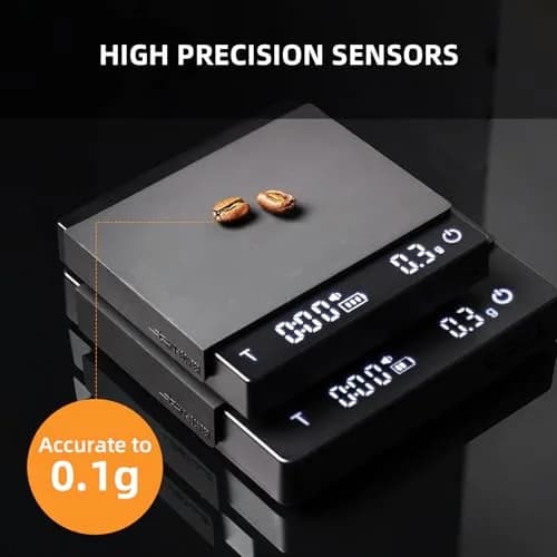MHW-3BOMBER Black 0.1g Espresso Scale with Timer & Rechargeable Battery | 2000g Capacity thumbnail 3