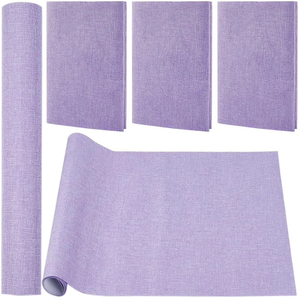 CRASPIRE Linen Book Cloth Light Purple Lilac | Vintage Bookbinding Fabric for DIY & Archival Use - main product image