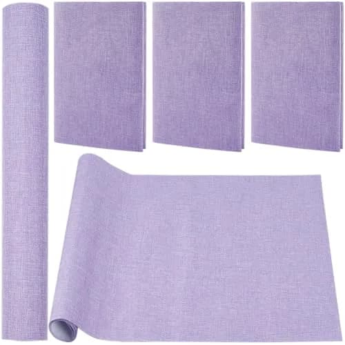 CRASPIRE Linen Book Cloth Light Purple Lilac | Vintage Bookbinding Fabric for DIY & Archival Use thumbnail 1
