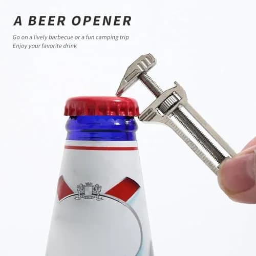 ORLUK Compact Titanium Multitool - Mini Wrench, Bottle Opener, Caliper | Portable & Multifunctional thumbnail 7