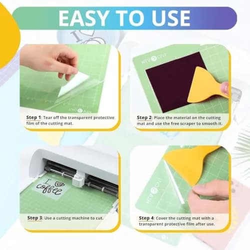 HTVRONT Cutting Mats for Cricut Joy Xtra, 3 Pack (8.5x12in / 21.6x30.5cm) | Standard, Light, Strong Grip Adhesives thumbnail 5