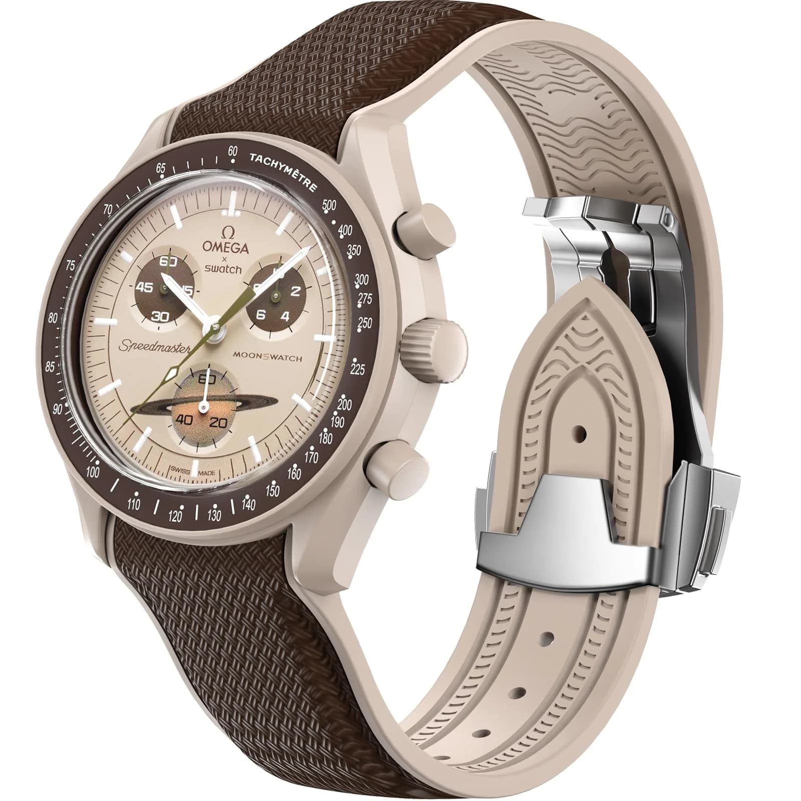 REBANDACE Watch Strap for Omega x Swatch MoonSwatch 20mm | Curved No Gap Replacement Strap for Men Women - main product image