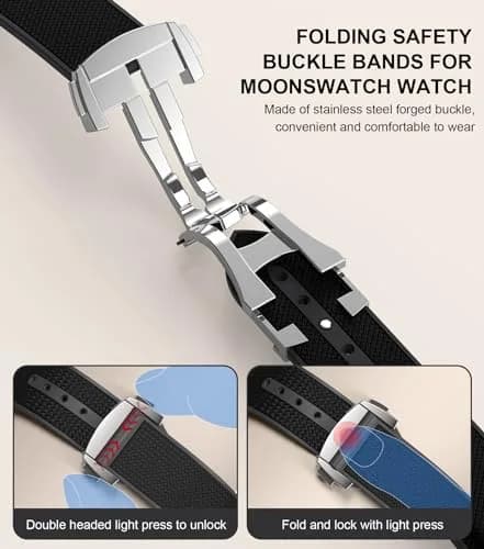 REBANDACE Watch Strap for Omega x Swatch MoonSwatch 20mm | Curved No Gap Replacement Strap for Men Women thumbnail 3