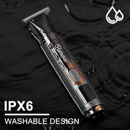 Hatteker Electric Back Shaver 4-in-1 Kit | Waterproof Cordless Body Groomer with LED Display (180-225mm, Black) thumbnail 4
