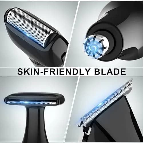 Hatteker Electric Back Shaver 4-in-1 Kit | Waterproof Cordless Body Groomer with LED Display (180-225mm, Black) thumbnail 2