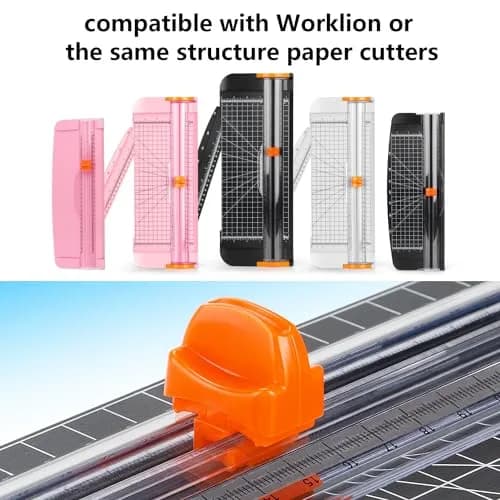 WORKLION Paper Cutter Replacement Blade for Paper, Cardstock, Photo, Vinyl | Safeguard Design, 6 Pack thumbnail 4