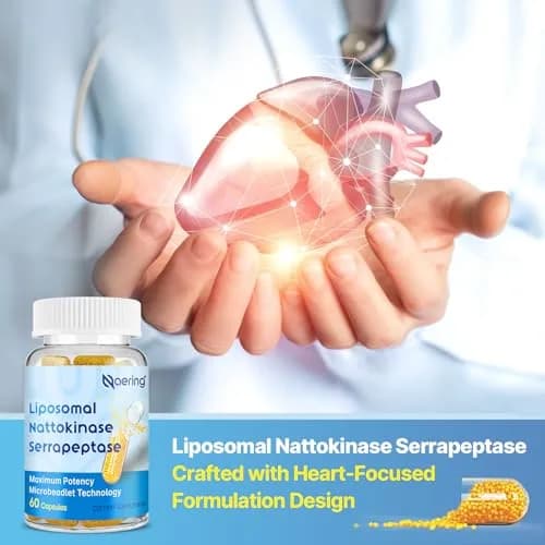 Naering Liposomal Nattokinase 12,000 FU Serrapeptase 360,000 SPU | Advanced Enzyme Supplement for Wellness thumbnail 7