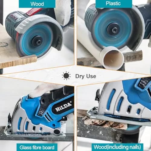 EXFEIN 75mm (3 Inch) 5-Piece Wood Cutting Disc Set with 10mm Arbor | 24T Carbide Tipped Blades for Wood, Plastic, Composites thumbnail 4