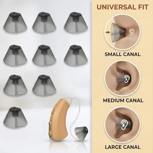 YAFIYGI Hearing Aid Ear Tips 10 Count | Universal Silicone Tulip Domes for Open Air Fit thumbnail 4