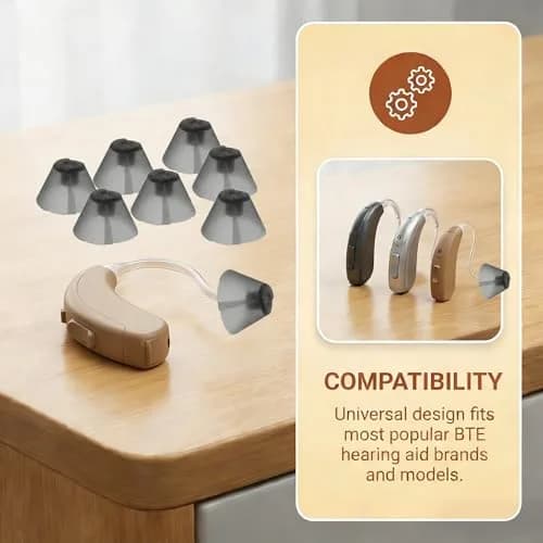 YAFIYGI Hearing Aid Ear Tips 10 Count | Universal Silicone Tulip Domes for Open Air Fit thumbnail 7