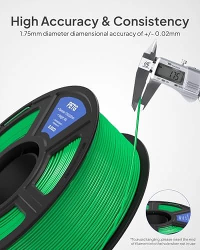 ELEGOO PETG 3D Printer Filament 1.75mm Black 1KG (1000 g) | Tough, Durable, Smooth Printing thumbnail 4