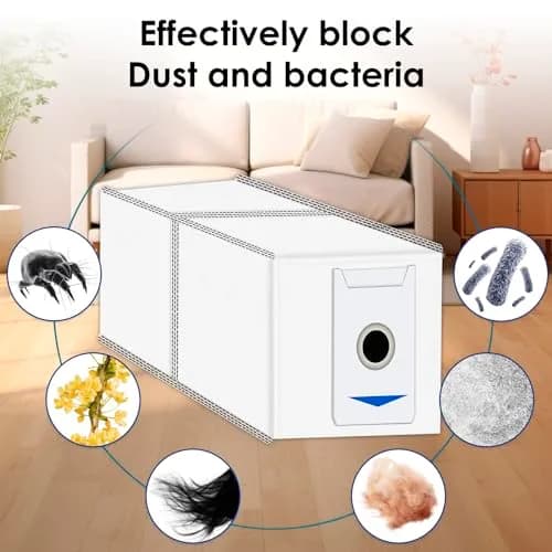 CHAIN PEAK 15 Pack M12 Pro+ Replacement Dust Bags for Yeedi M12 Pro+, ECOVACS DEEBOT T30 Omni/T30 Pro Omni Robot Vacuum, Activated Carbon Filter, 0.52 kg (1.15 lb) thumbnail 2
