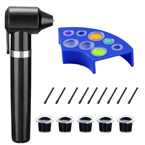 TONBAO Tattoo Ink Mixer Machine Professional Kit with 150 Ink Cups & Holder, 50 Mixing Sticks (Black Mixer, 4.6 x 12.9 cm) thumbnail 1