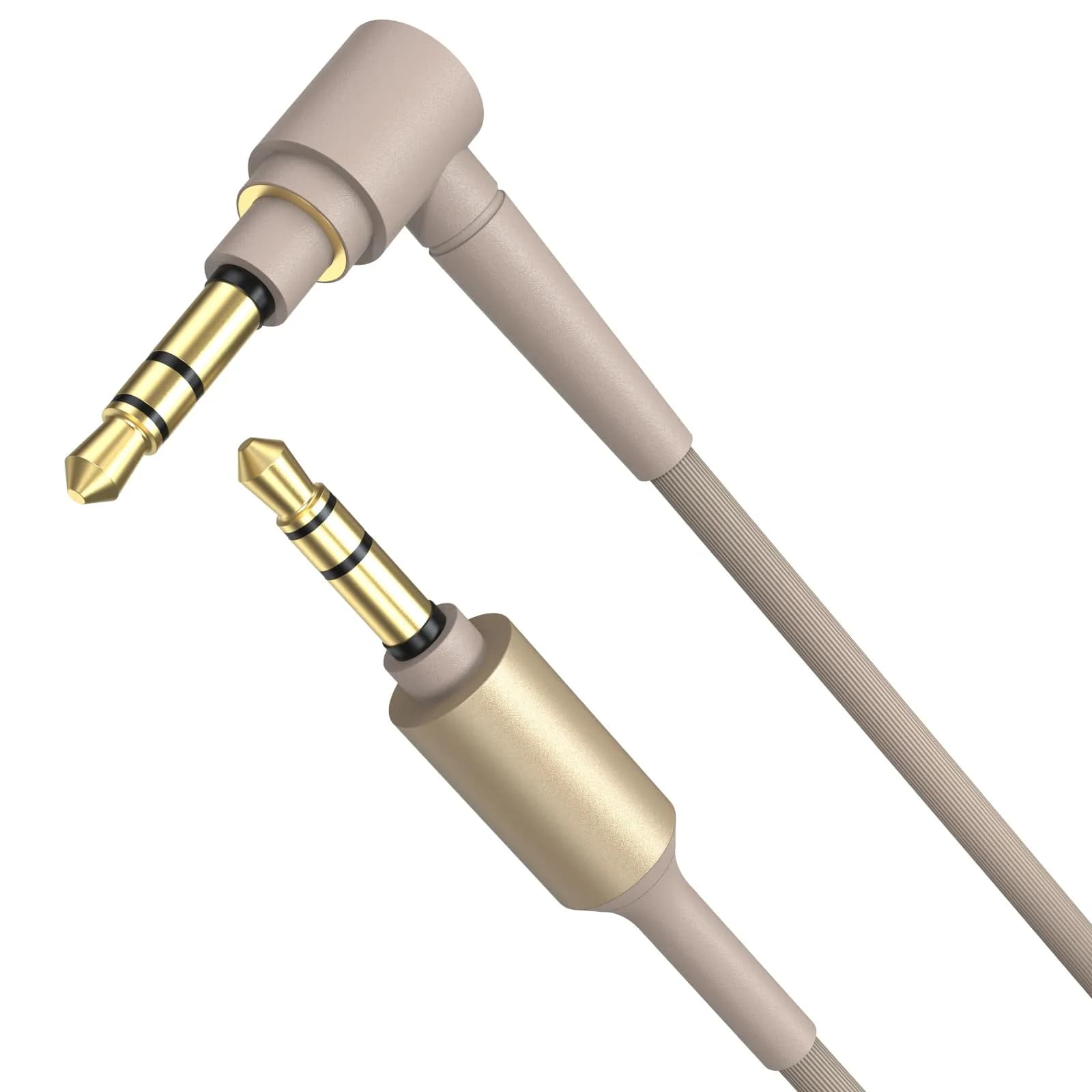 Muigiwi Replacement Headphone Audio Cable Cord Aux Wire for Sony WH-1000XM5/XM4/XM3/XM2, MDR-1000X/100ABN/1ADAC, 1.5m (4.9ft) Black — Gold