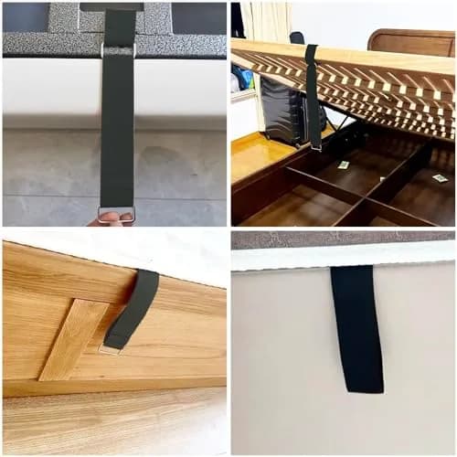 ITROLLE Black Pulling Belts for Hydraulic Storage Bed 2-Pack | Easy Lift Assist Straps thumbnail 5