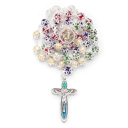 Mondo Cattolico Missionary Rosary Beads 64 cm (25.2 in) | Authentic Vatican-Sourced Prayer Tool thumbnail 3