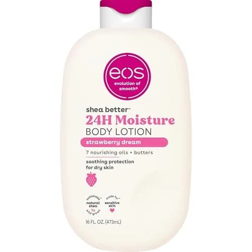 eos Shea Better Body Lotion Strawberry Dream 473ml (16 fl oz) | 24-Hour Moisture for Soft Skin thumbnail 1