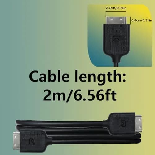 Tjyuze 2m/6.5ft BN39-02209B One Connect Cable Compatible with Samsung KS7000 TV | 2 Meter Length, Black thumbnail 9