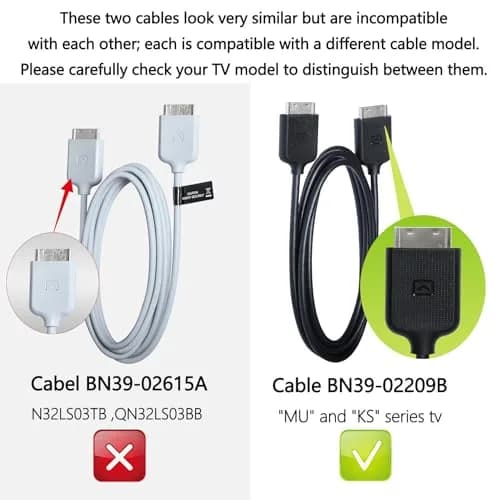 Tjyuze 2m/6.5ft BN39-02209B One Connect Cable Compatible with Samsung KS7000 TV | 2 Meter Length, Black thumbnail 2