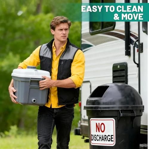 CRAZYTHUR Portable Toilet Gel Powder 70PCS Lemon Scent | Treats 650ml Urine Per Pack thumbnail 5