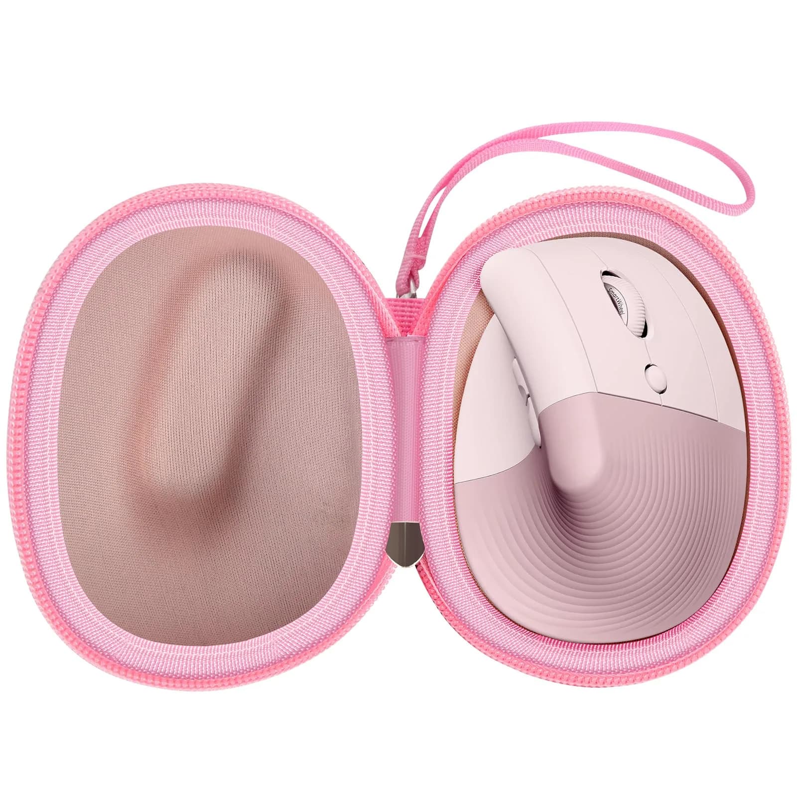ANKHOH Pink Portable Electronic Device Cover for Logitech Lift Vertical Mouse | Travel & Storage - main product image