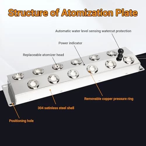 Toriexon Ultrasonic Mist Maker Fogger 12 Heads 9000ml/H | IP67 Waterproof, Stainless Steel, Outdoor Fogging thumbnail 6