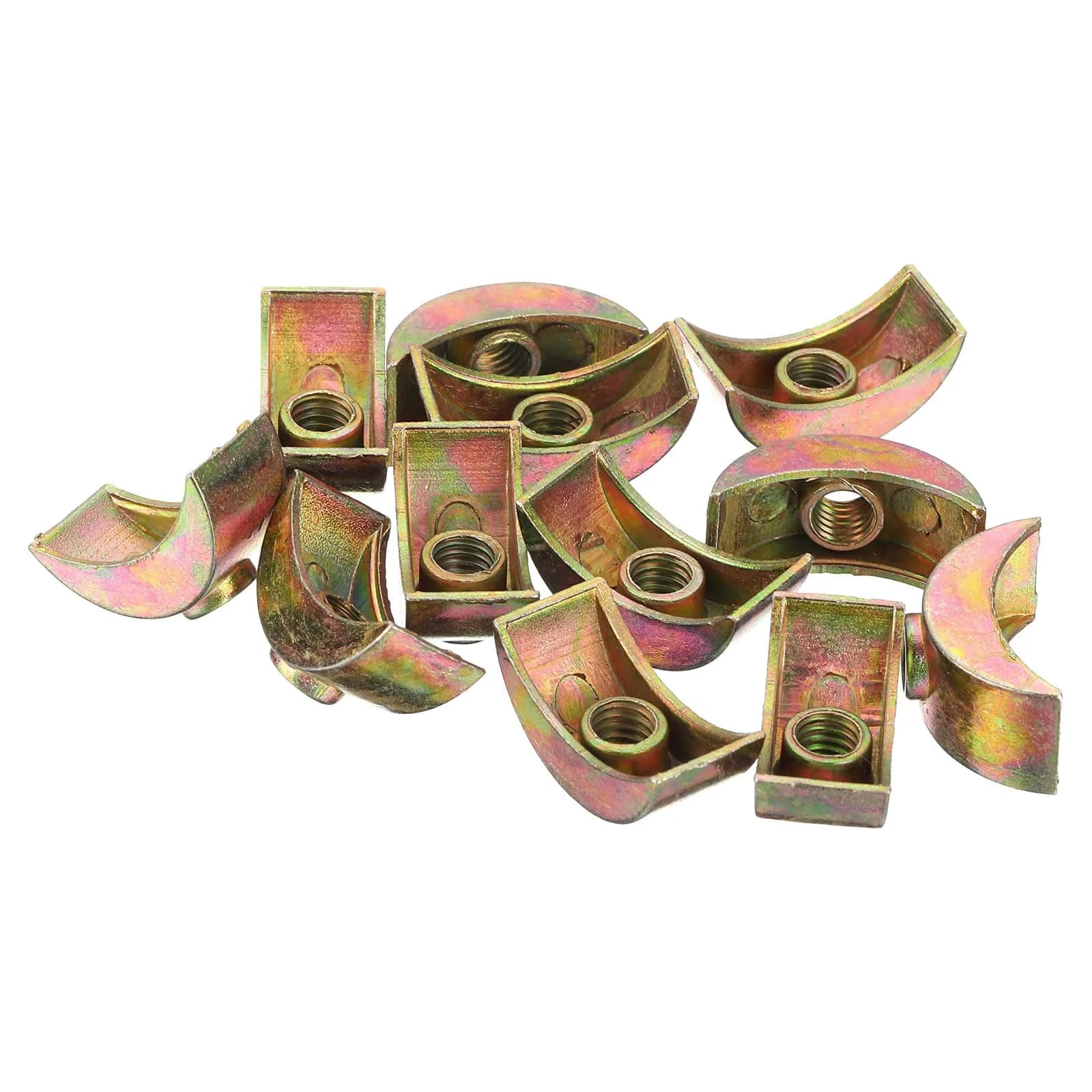 uxcell M6 Half Moon Spacer Connector 20pcs | Zinc Alloy Bronze M6 x 24mm (0.94") — 12-Pack