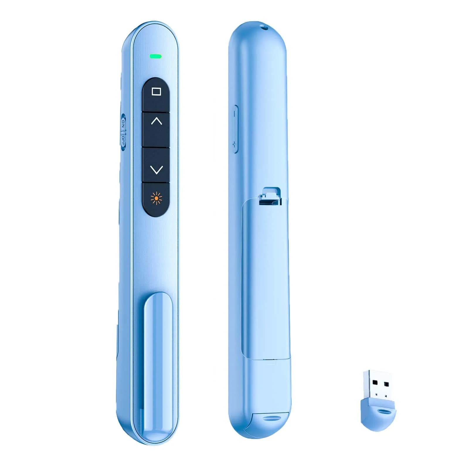 QUI Presentation Clicker with Volume Control, Wireless Presenter Remote | 328ft Range