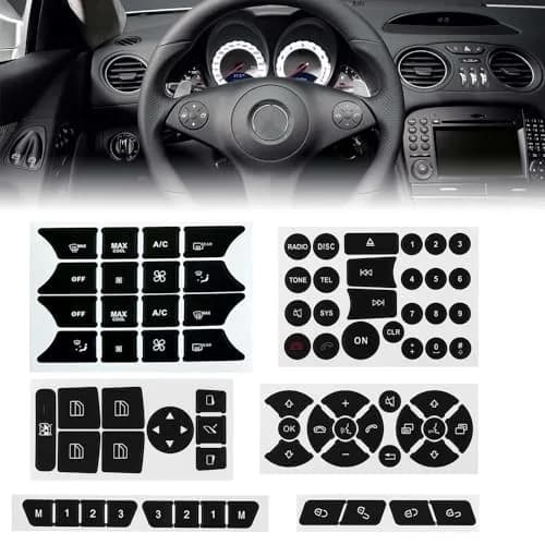 ZSYGYGDKS Dash Button Repair Sticker Kit for Mercedes W204 2008-2014 | Easy Fix for Buttons thumbnail 1