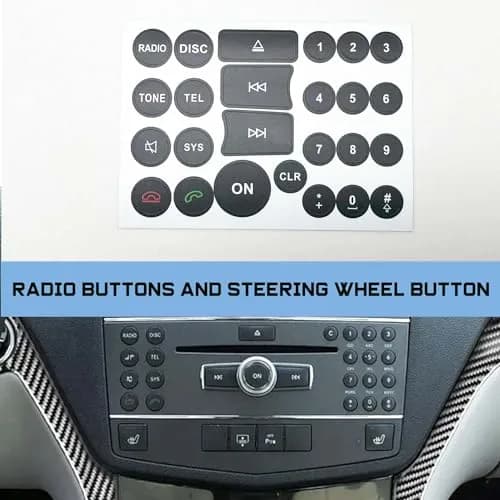ZSYGYGDKS Dash Button Repair Sticker Kit for Mercedes W204 2008-2014 | Easy Fix for Buttons thumbnail 4