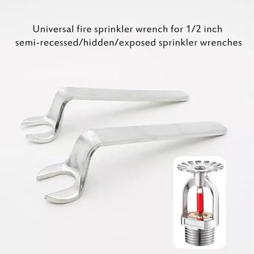 Szuenh Universal Fire Sprinkler Head Wrench 1/2" (6.5 inch) | Heavy-Duty Steel for Semi-Recessed, Concealed, Exposed Heads thumbnail 4