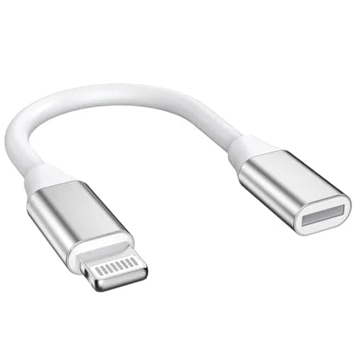 DESOFICON Lightning Male to Female Adapter 9cm (3.5 inch) | Extends iPhone Charging, Audio, Data thumbnail 1