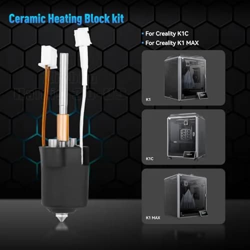 Xirbbo K1 Ceramic Hotend Kit with Unicorn Quick Swap Nozzle for K1 Max K1C 3D Printer | 300°C High-Temp thumbnail 2