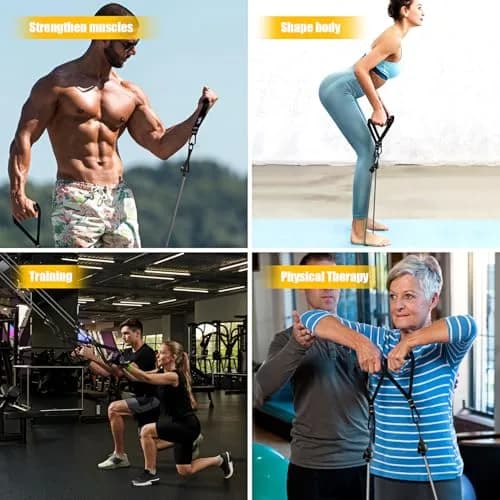 HPYGN Heavy Resistance Bands Set with Handles for Men | 300lbs Max Tension, 6 Levels thumbnail 7