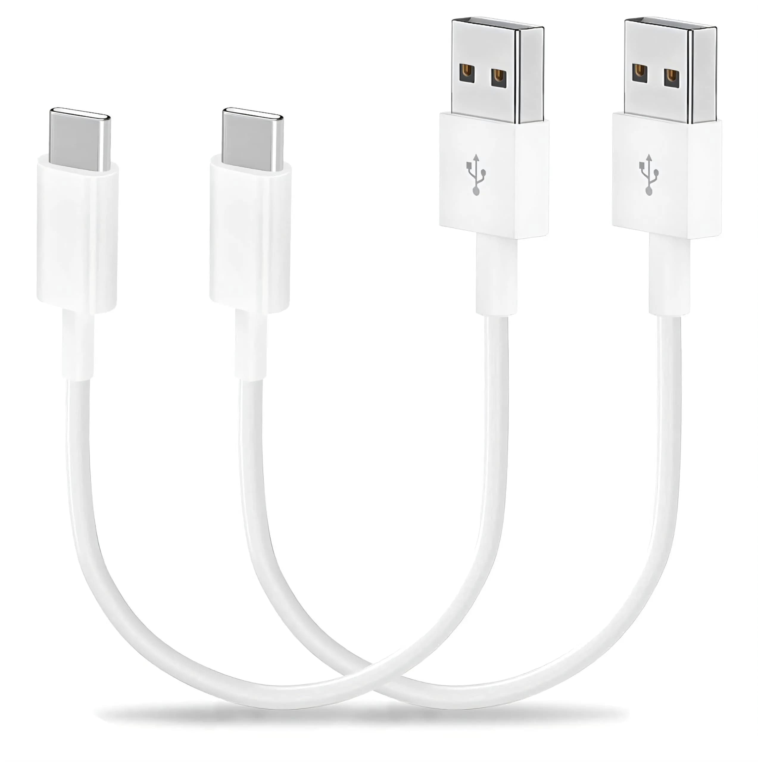 TOP-UP Short USB C Cable 1.15FT | 2 Pack, USB A to USB C CarPlay Cord, Fast Charging & Data Sync