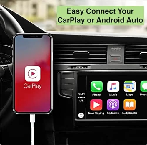 TOP-UP Short USB C Cable 1.15FT | 2 Pack, USB A to USB C CarPlay Cord, Fast Charging & Data Sync thumbnail 2