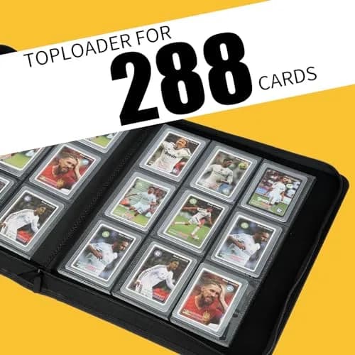 CARDBINDER Grey Display Album 288 Cards (16 Pages) | Holds Toploaders & Standard Cards thumbnail 4