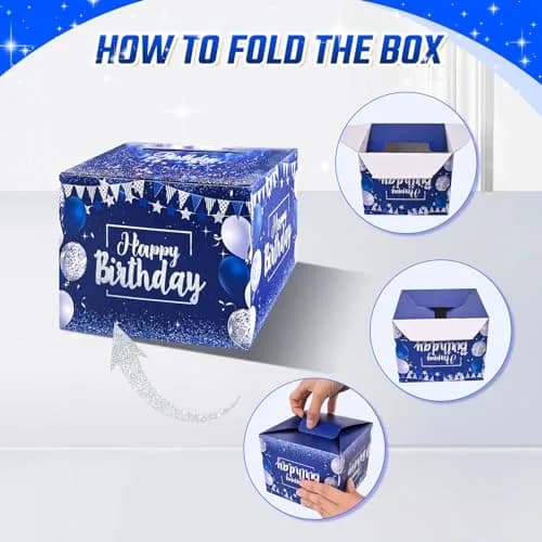 TOYEISHI Birthday Money Pull Box for Cash Gift with DIY Self-Adhesive Age Stickers | Creative Gift Box for Celebrations thumbnail 6