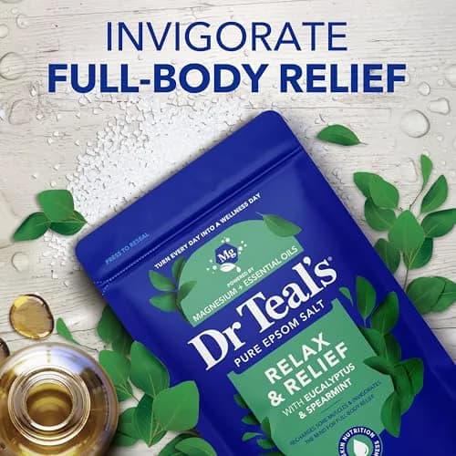 Dr Teal's Epsom Salt Magnesium Soak Trio 144 oz (4.34 kg) | Lavender, Eucalyptus & Rosemary Infused for Muscle Relief thumbnail 5