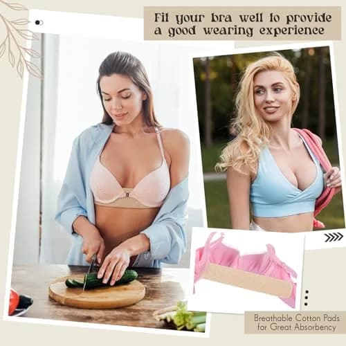 Toulite Cotton Bra Liners Sweat Pads Medium | Soft, Reusable & Breathable thumbnail 4