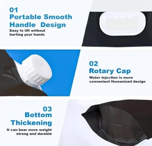 ARIESEE Black 5L Ice Bath Bags (3 Pack) | Leakproof Portable Cold Plunge Tubs for Muscle Recovery thumbnail 9
