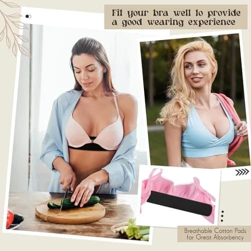 Toulite Cotton Bra Liners Sweat Pads Medium | Soft, Reusable & Breathable thumbnail 3