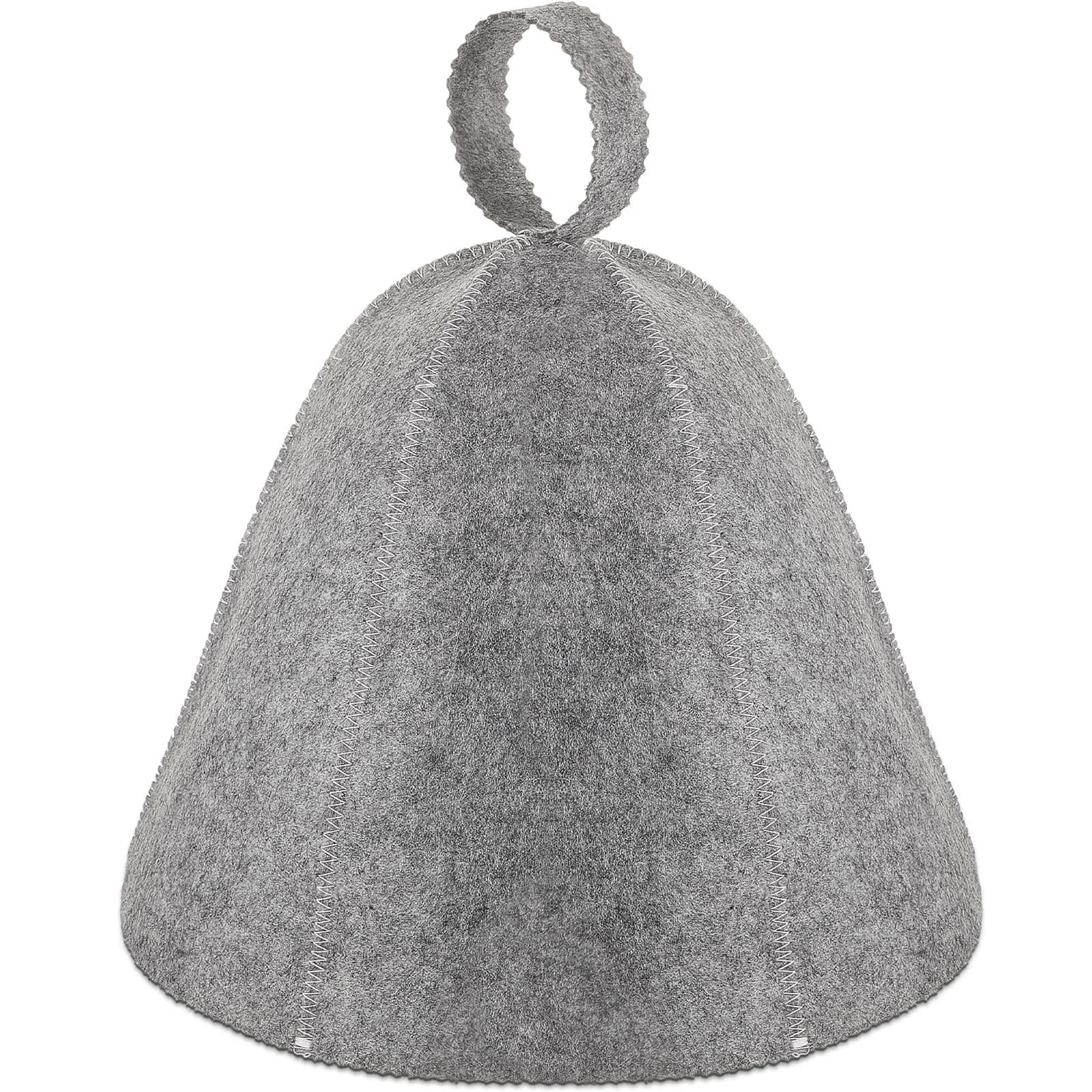 JaGely Sauna Hat for Men Women Russian Banya Cap, Gray, 1 Pcs | Heat-Resistant Sauna Headwear - main product image