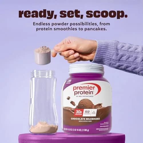 Premier Protein 30g High Protein Powder Chocolate 2.62 lb (1.19 kg) | 100% Whey Protein for Muscle Support thumbnail 4