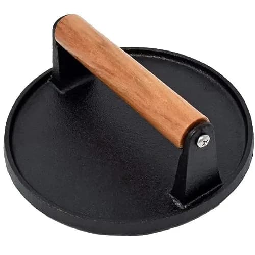 JNXHON Heavy Duty Cast Iron Burger Smasher & 11inch Melting Dome Cover | Indoor Outdoor Grilling Accessory thumbnail 2
